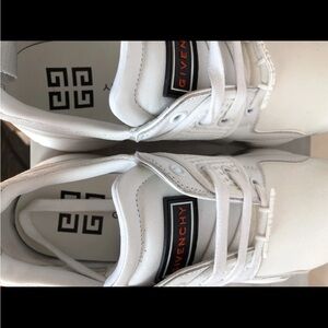 Givenchy White and Black Logo Sneakers